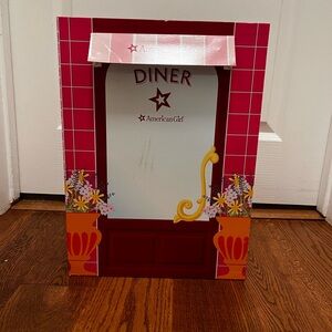 American Girl Cafe Set with Red and Pink Design